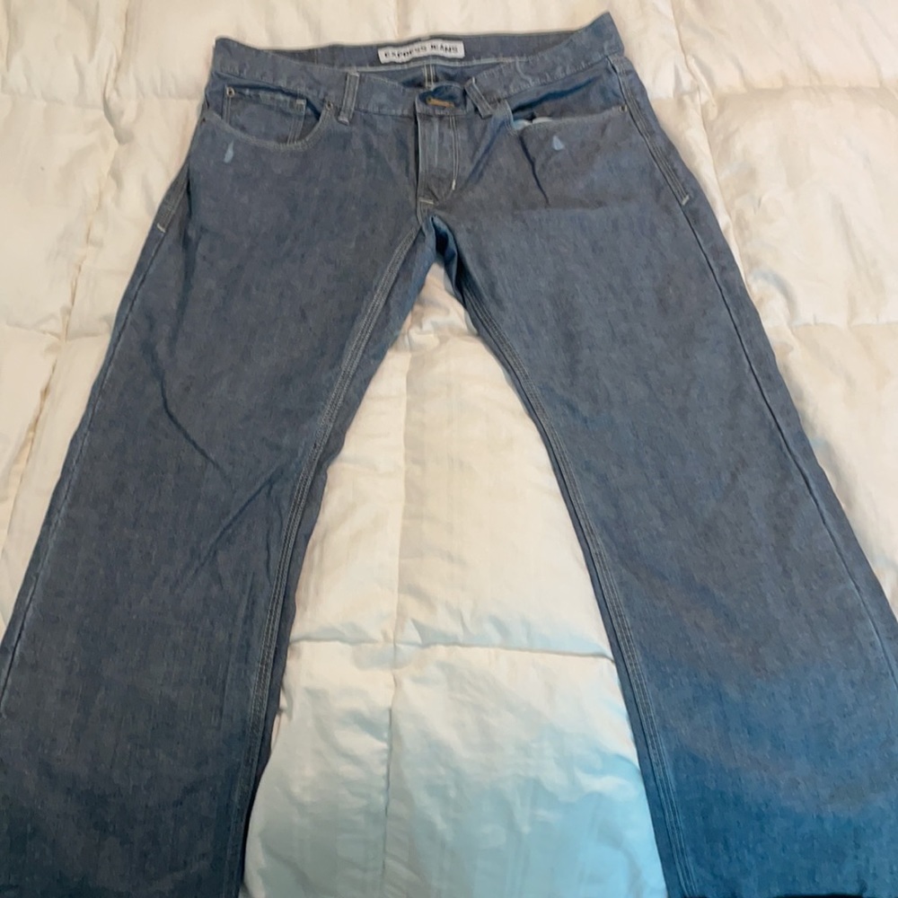 Men’s EXPRESS jeans 34/30 slim straight leg - Picture 2 of 3